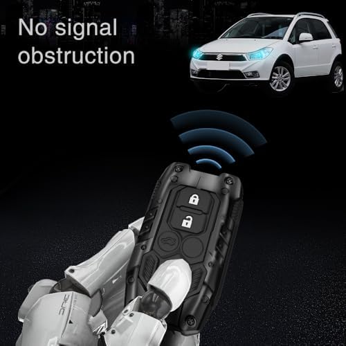Transformer Series Metal Silicone Car Key Cover | Night Glow Buttons | Compatible with Suzuki Victoris, Grand Vitara, Fronx, Jimny, Ertiga, XL6, Baleno & Brezza (3 Button Key)