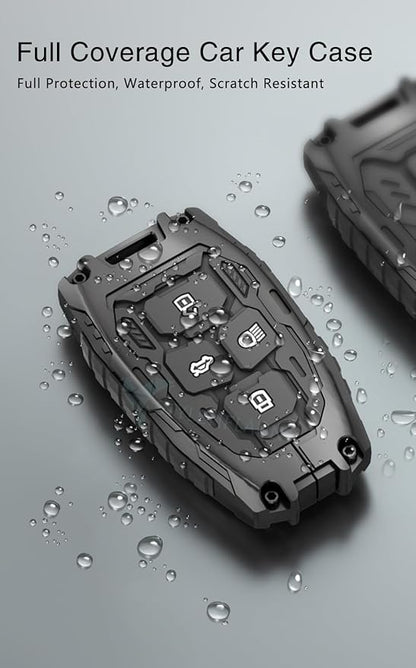 Car Key Cover Compatible with Tata Nexon, Harrier | Safari | Altroz | Tigor | Ev | Punch | Tiago Ev Electric 4-Button Smart Key (Transformer Armour Series)