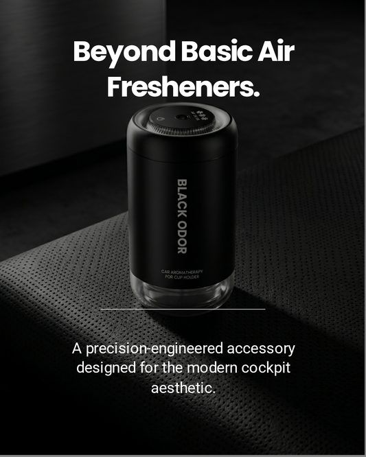 Black Odor Aroma Diffuser For Car (Rechargable)