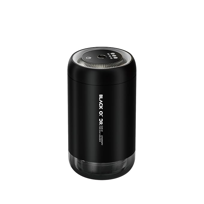 Black Odor Aroma Diffuser For Car (Rechargable)