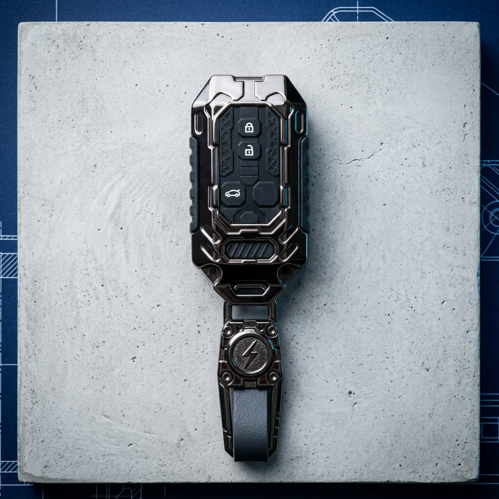 Transformer Series Metal Silicone Car Key Cover | Night Glow Buttons | Compatible with Suzuki Victoris, Grand Vitara, Fronx, Jimny, Ertiga, XL6, Baleno & Brezza (3 Button Key)