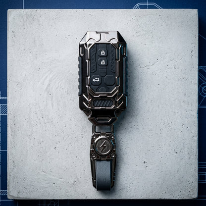 Transformer Series Metal Silicone Car Key Cover | Night Glow Buttons | Compatible with Suzuki Victoris, Grand Vitara, Fronx, Jimny, Ertiga, XL6, Baleno & Brezza (3 Button Key)
